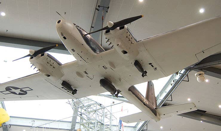<em>The TDR-1, Edna III, on display at the Navy museum in Pensacola (National Naval Aviation Museum</em>)
