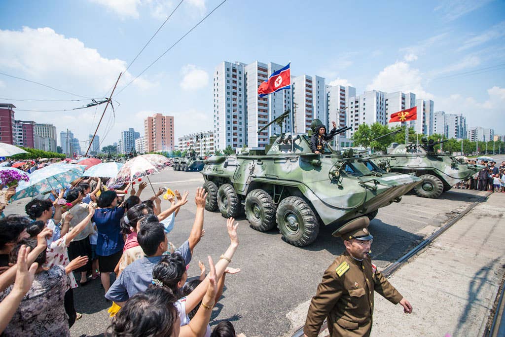 Tank in the DPRK Victory Day Parade. (Uri Tours)
