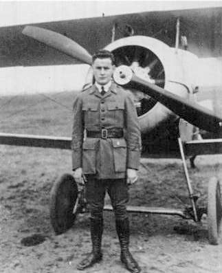 Corporal <a href="https://en.wikipedia.org/wiki/William_Wellman">William Wellman</a> as a first American fighter pilot in N.87 squadron of the France Air Service at the Western front, 1917.