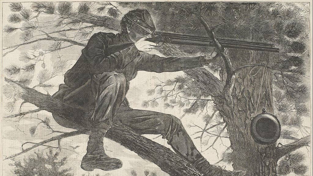 The Army of the Potomac—A Sharpshooter on Picket Duty, by Winslow Homer, 1862. (Public domain)