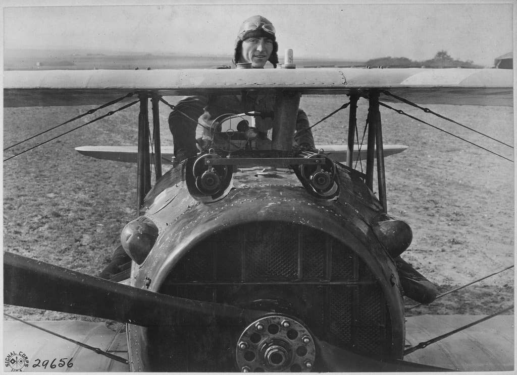 Eddie Rickenbacker in his SPAD S.XIII. (U.S. National Archives and Records Administration)