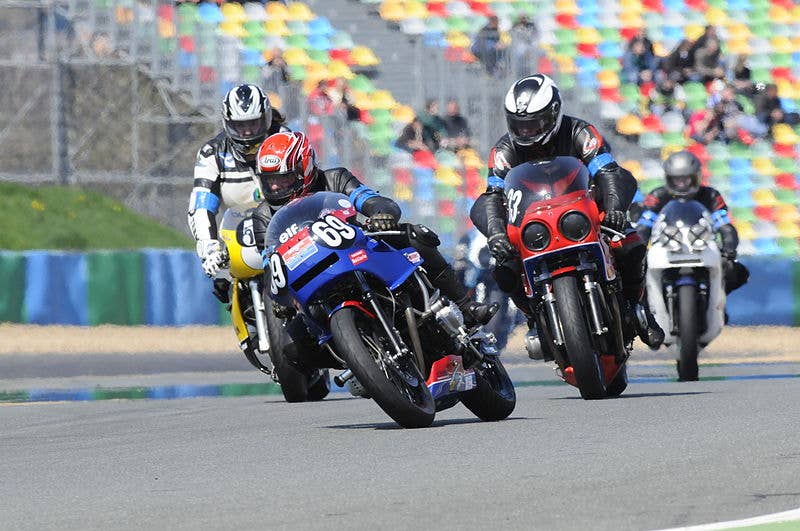 Motorcycles racing at the 2010 Course du BOC. (Wikipedia)