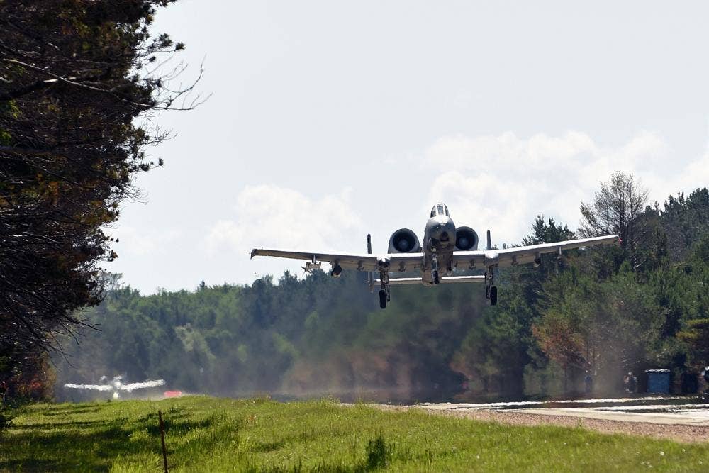 <em>A-10s landed, refueled, rearmed, and took back off from Highway M-28 (U.S. Air Force)</em>