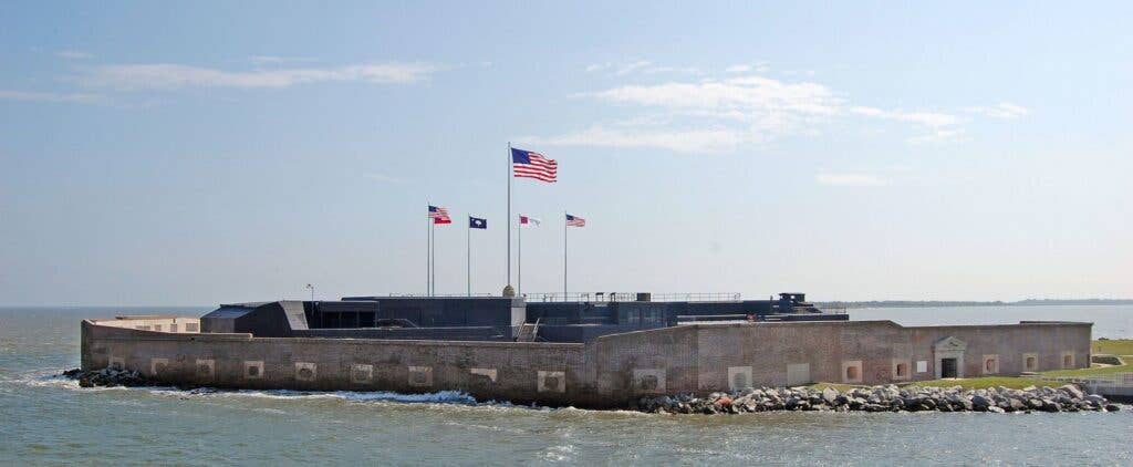<a href="https://en.wikipedia.org/wiki/Fort_Sumter">Fort Sumter</a> in South Carolina, USA.
