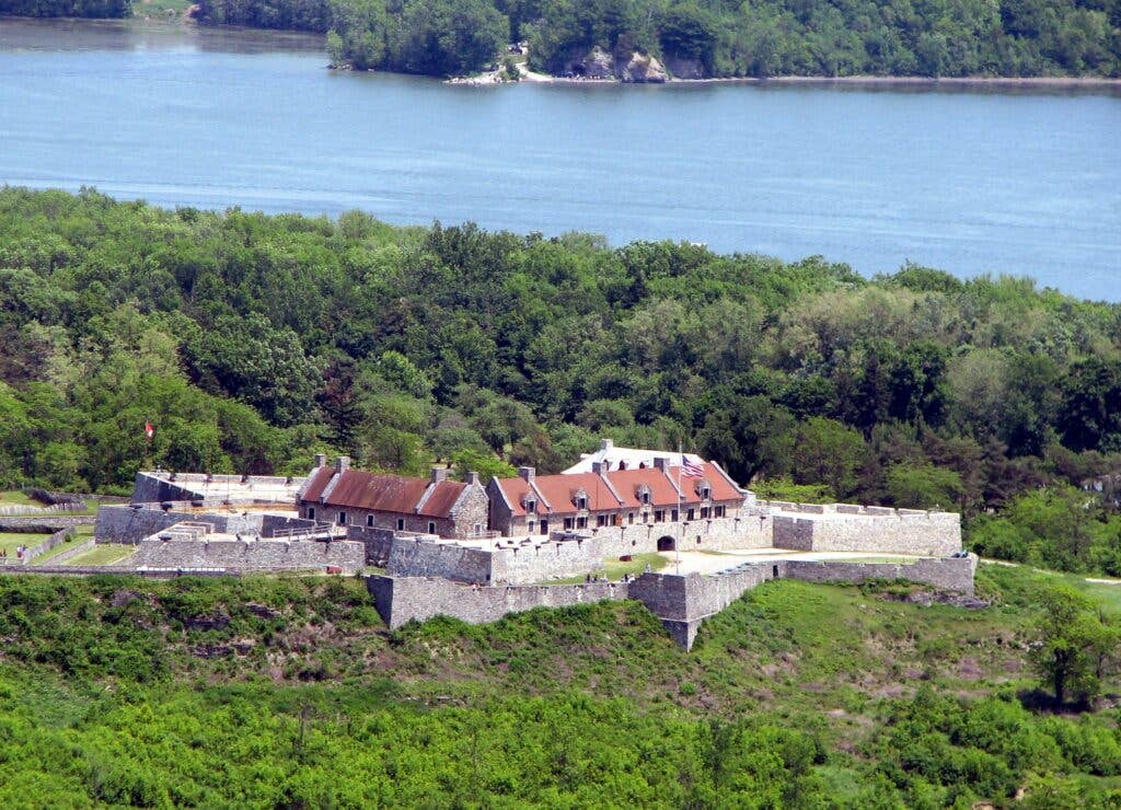 Fort Ticonderoga from <a href="https://en.wikipedia.org/wiki/Mount_Defiance_(New_York)">Mount Defiance</a>.