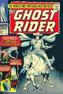 Dick Ayers artwork for <em>Ghost Rider</em>. Photo courtesy of wikipedia.org.