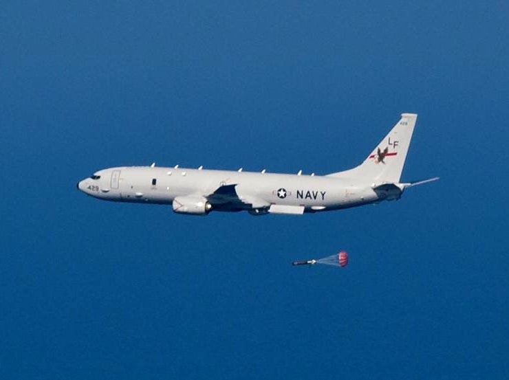 This Navy plane is a Boeing 737 loaded with computers, radar, torpedoes and missiles