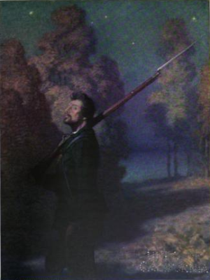 T<em>he Picket Guard</em>—<a href="https://en.wikipedia.org/wiki/N._C._Wyeth">N. C. Wyeth</a>, illustration for poem <a href="https://en.wikipedia.org/wiki/The_Picket-Guard">of the same name</a>.