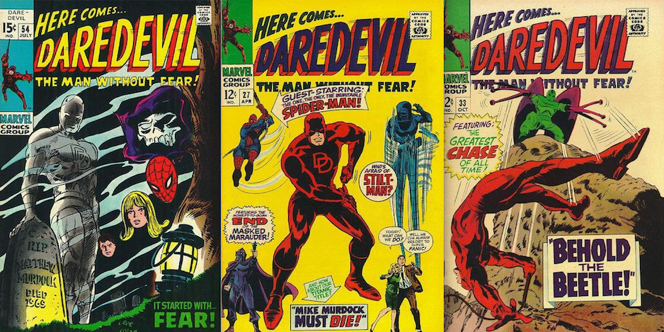 Gene Colan's cover art for <em>Daredevil</em>. Photo courtesy of 13thdimension.com.