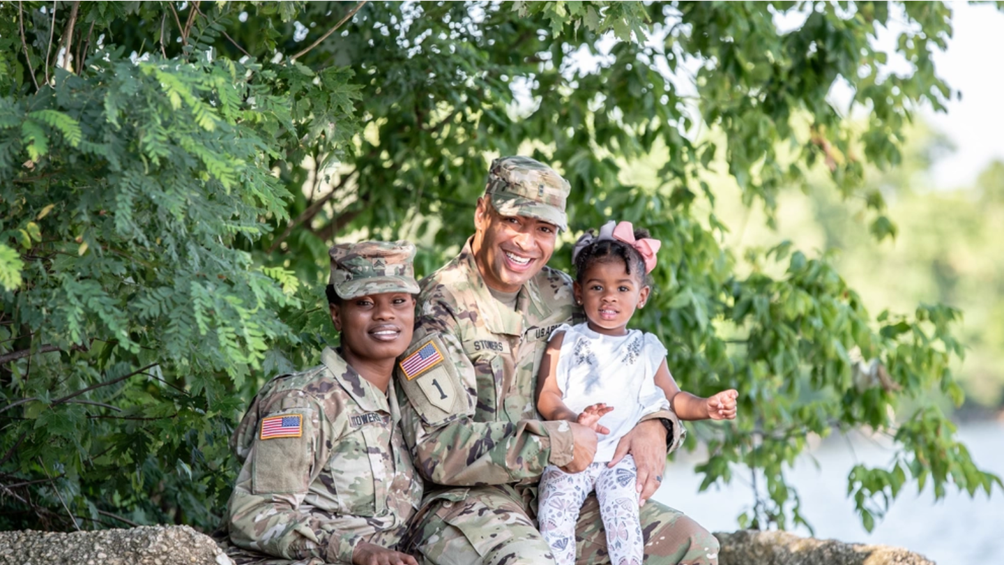 Photo of APG dual military family for APG Military Appreciation cover honoring the unique sacrifices made by our service members. US Army photo