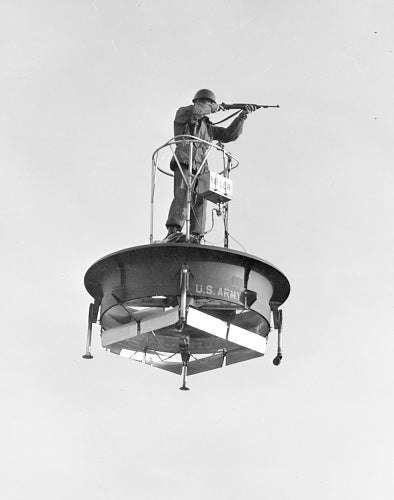 This experimental flying platform was straight out of 1950s sci-fi
