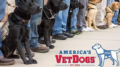 This charity provides assistance dogs to vets, active duty and first responders free of charge