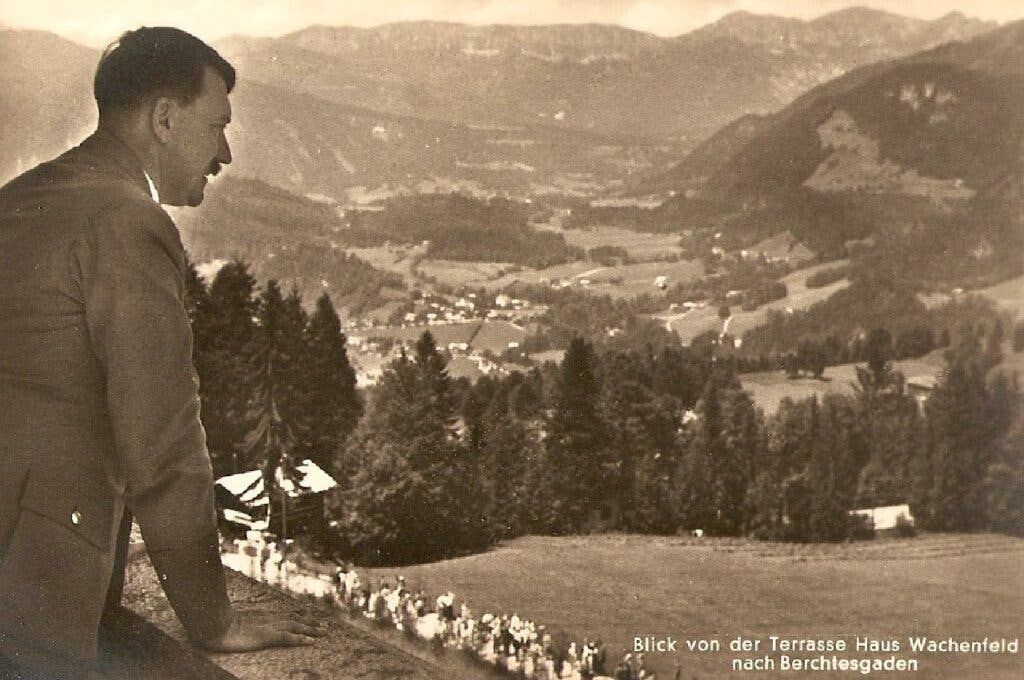 <em>"View of Berchtesgaden from the terrace of Haus Wachenfeld" which became the Berghof (Public Domain) </em>