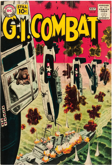 A 1961 cover was done by Russ Heath for <em>GI Combat</em>. Photo courtesy of nytimes.com.