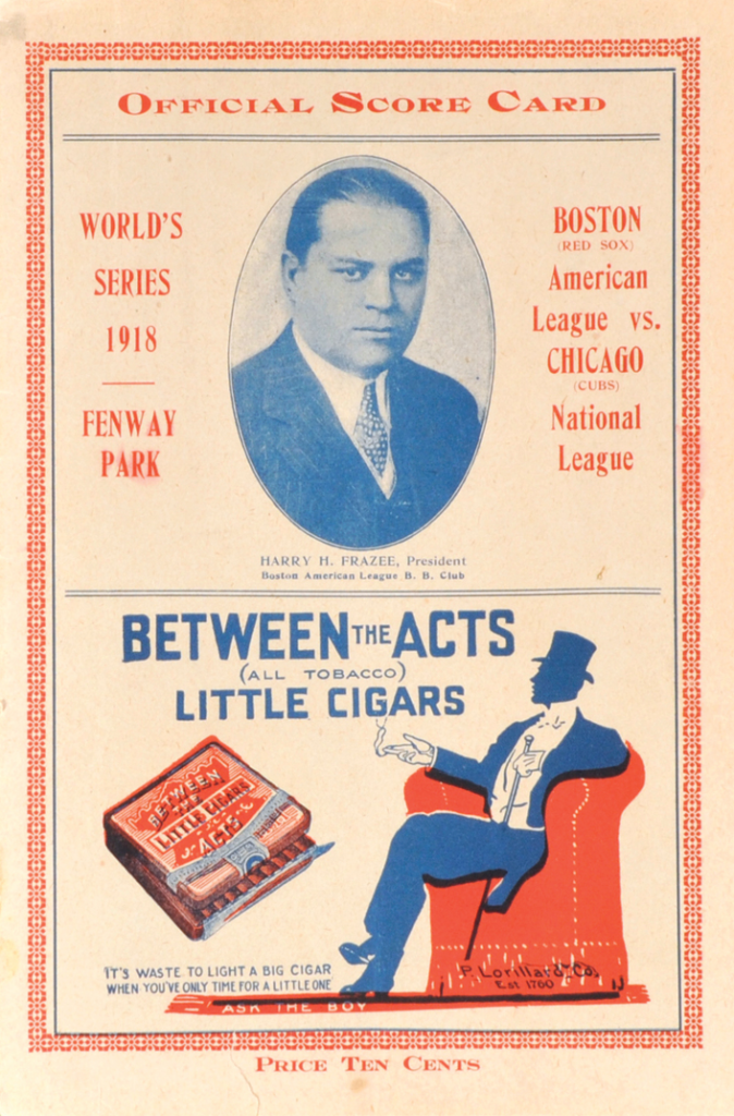 World Series program from 1918