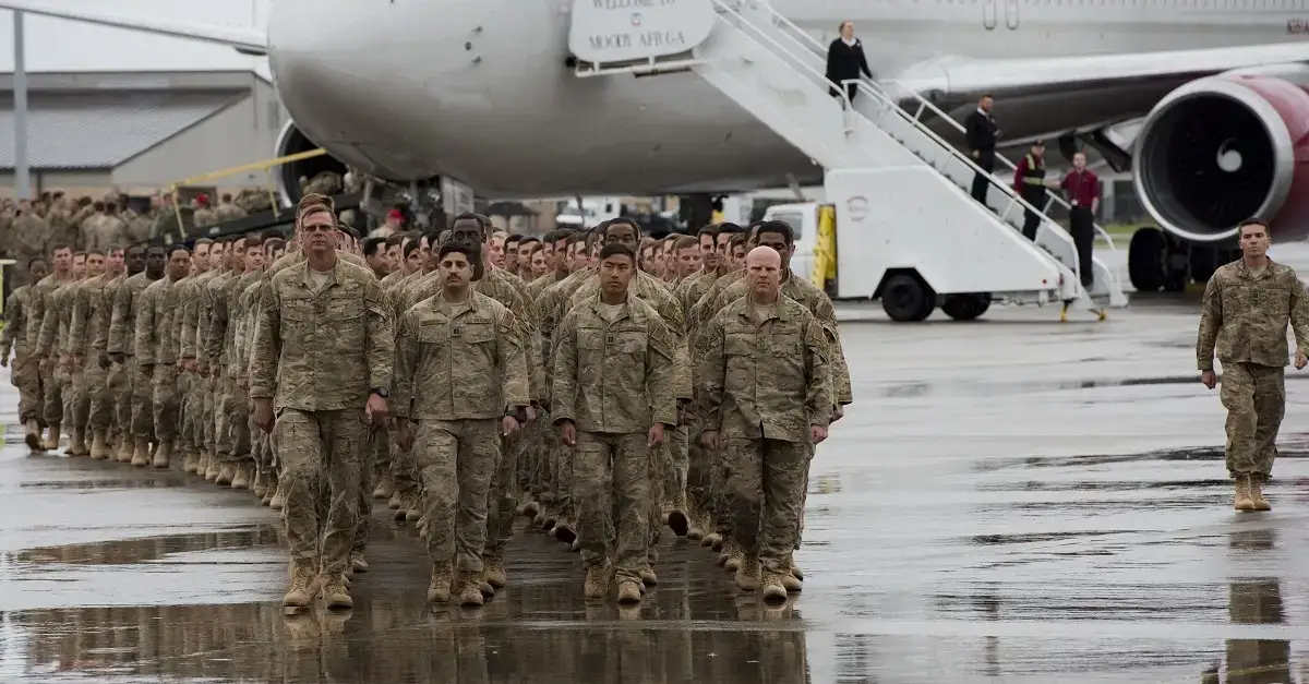 troops after deployment