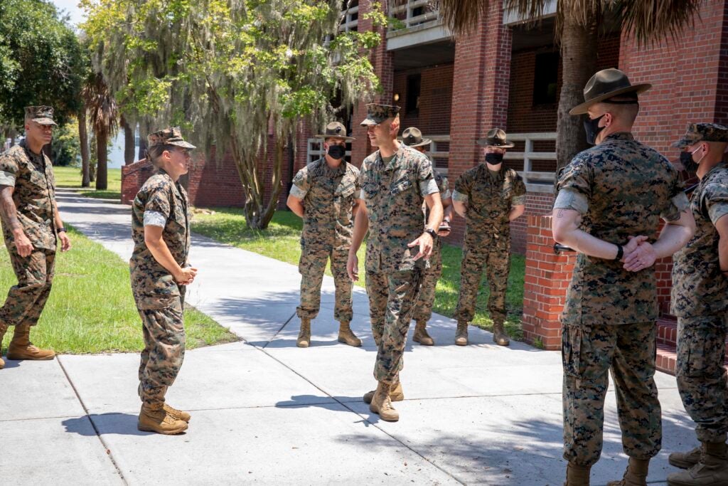 Marine Corps shooting team at Marine Corps Recruit Depot Parris Island
