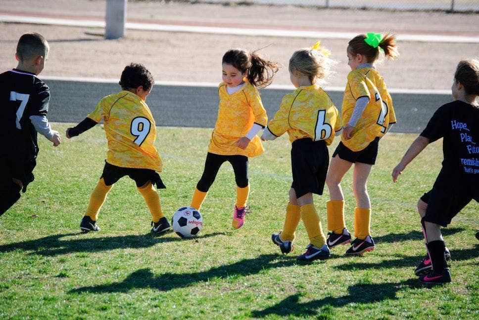 Children involved in YPG’s Youth Sports Services competed with other soccer leagues at Marine Corps Air Station Yuma. (Photo from YPG Cyss Facebook Page, 2015)