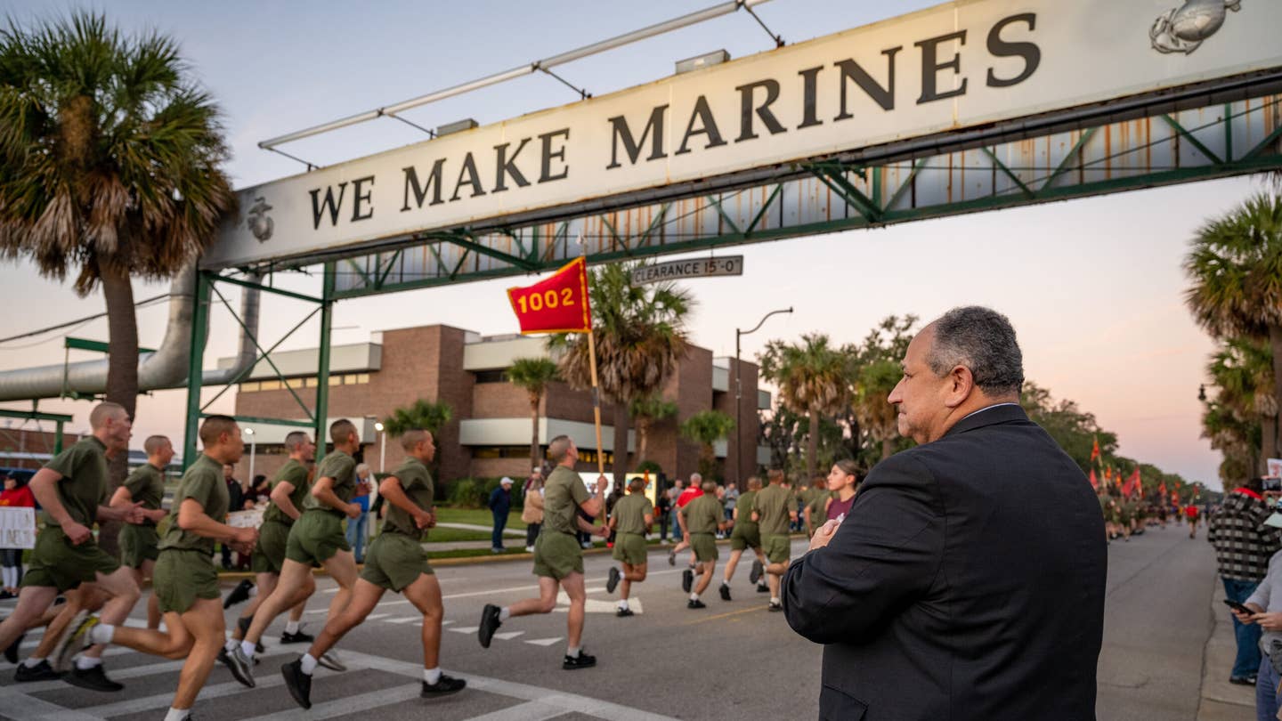 Recruits at Marine Corps Recruit Depot Parris Island