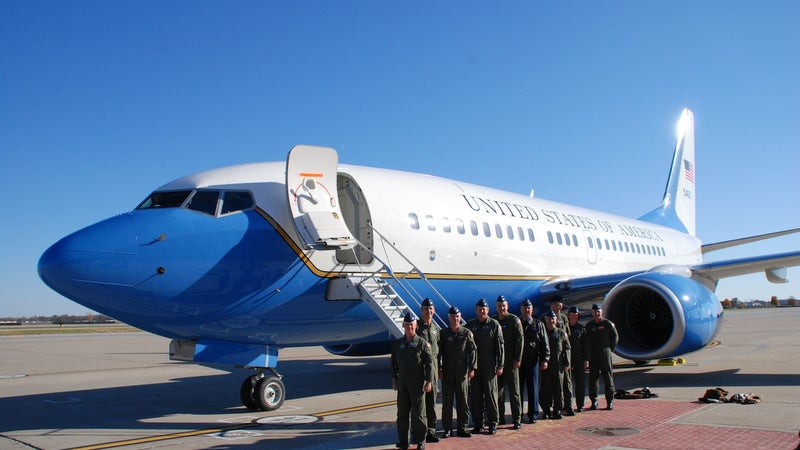 The Air Force flies government officials in these modified Boeing 737s
