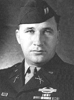 Leonard Schroeder as a captain during World War II