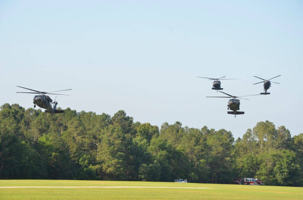 helicopters at Fort Jackson