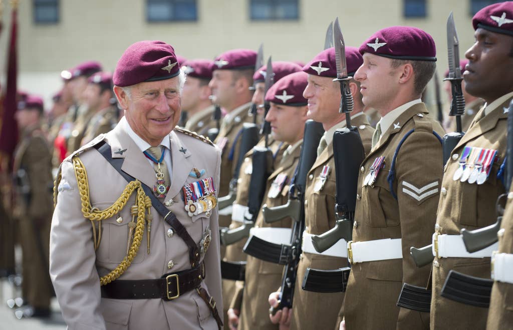 <em>Prince Charles on a visit to the Parachute Regiment (MOD)</em>