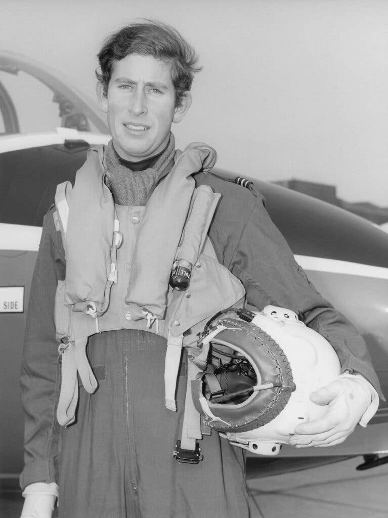 <em>Prince Charles after his first circuit consolidation exercise, April 3, 1971 (RAF)</em>