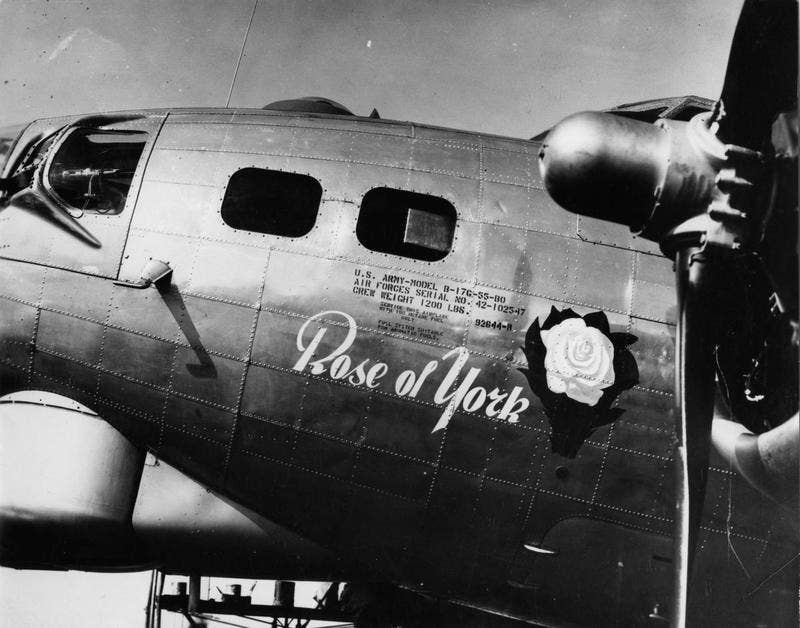 B-17 flying fortresses painted