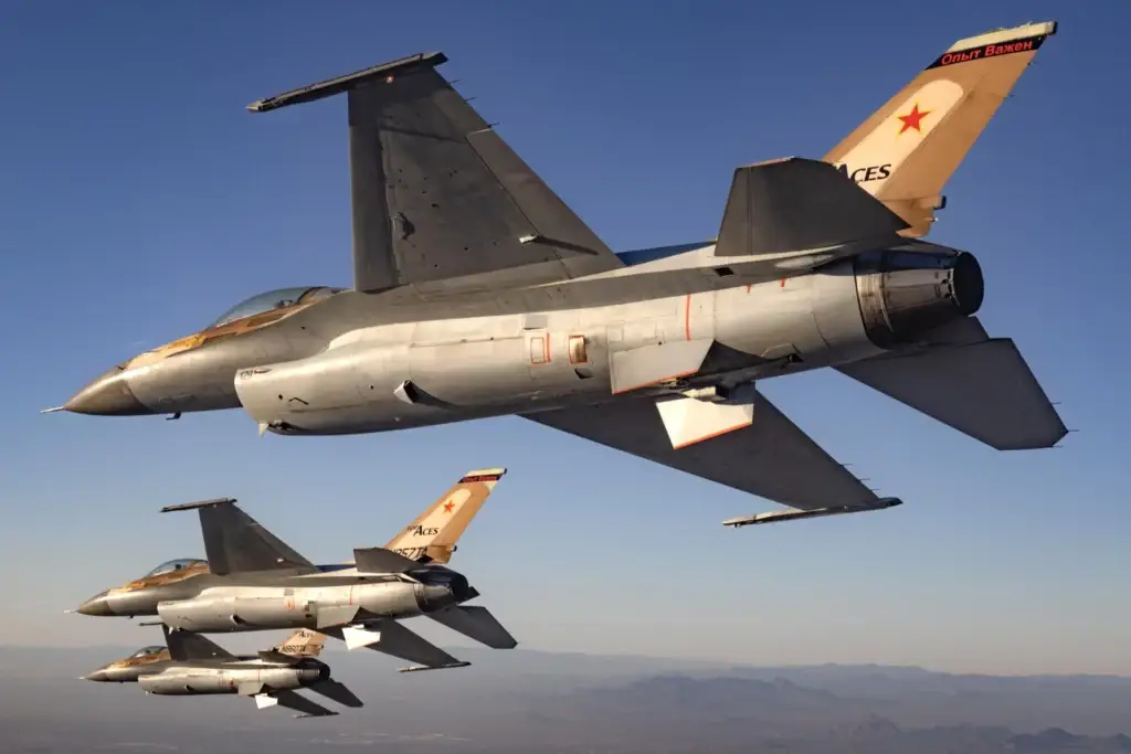 <em>The F-16 is a favored aggressor aircraft for its maneuverability and speed (Top Aces/James DeBoer)</em>
