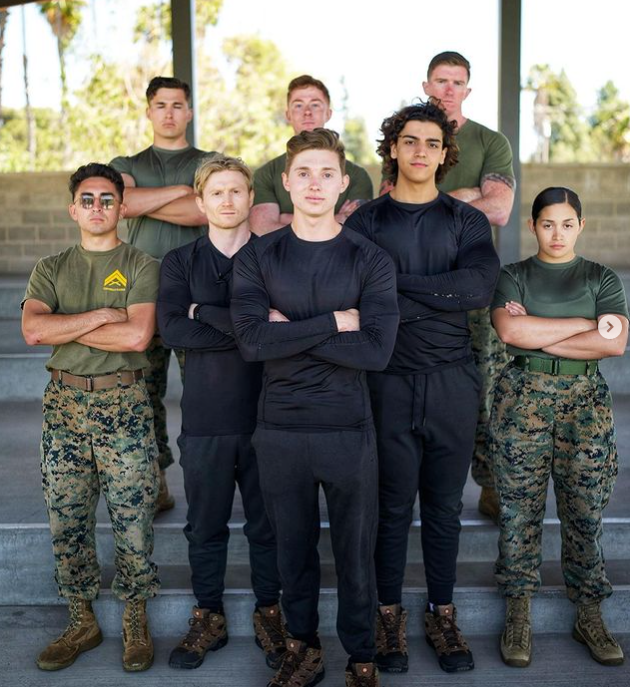 The fitness influencers versus the Marines. Photo courtesy of @bwvine.