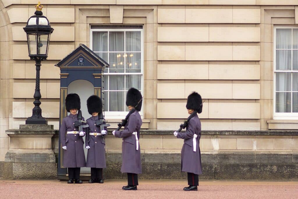 Guardsmen at Buckingham Palace.