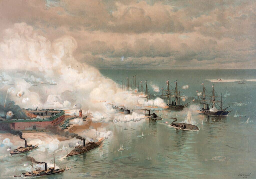 Battle of Mobile Bay involved the marine corps during the civil war