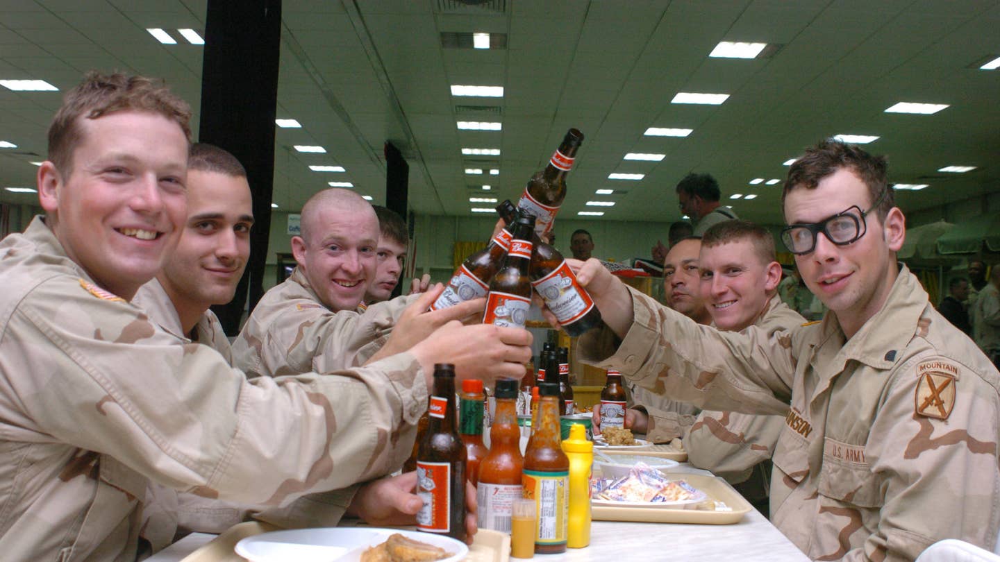 troops with beers