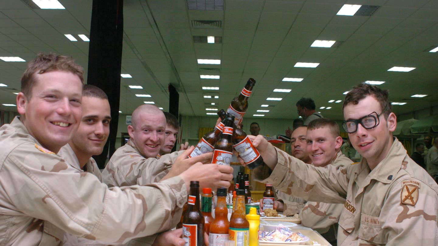 troops with beers