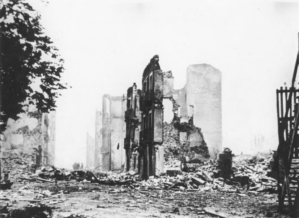aerial bombing guernica ruins