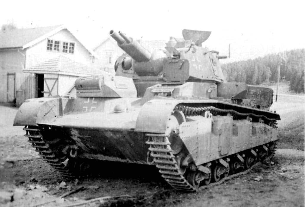 abandoned german tank