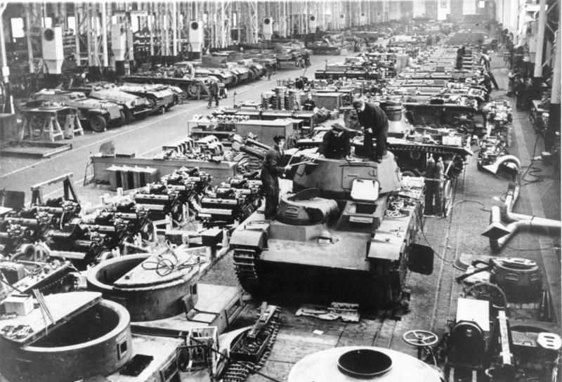 Neubaufahrzeug turrets in factory