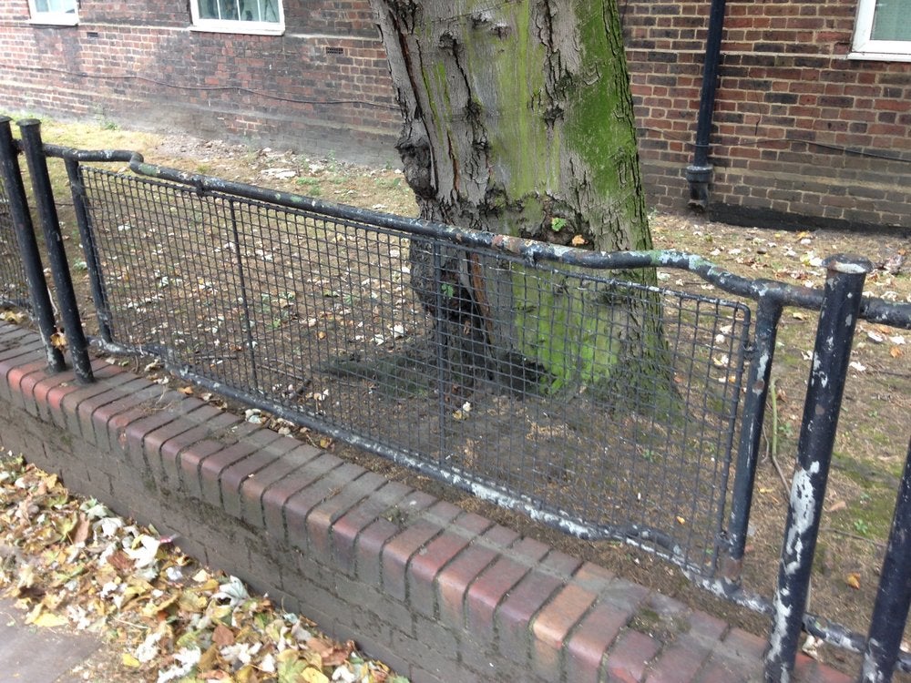 These London railings are actually WWII stretchers
