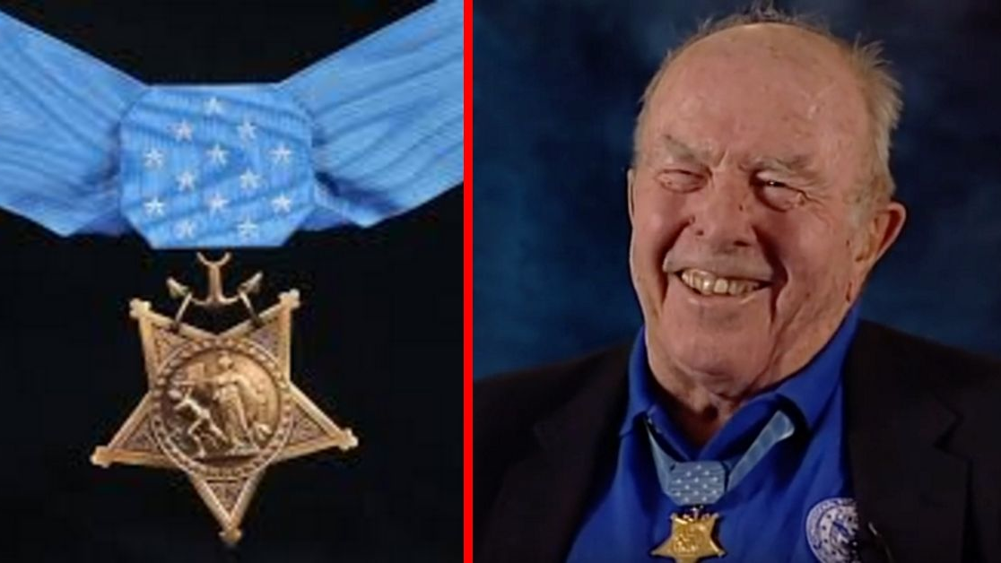medal of honor winner james swett shot down enemy aircraft.