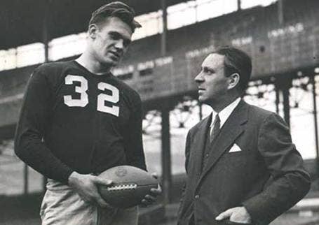 NFL player alfred blozis with Jack hagerty