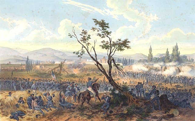 troops advance at Mexican-American War