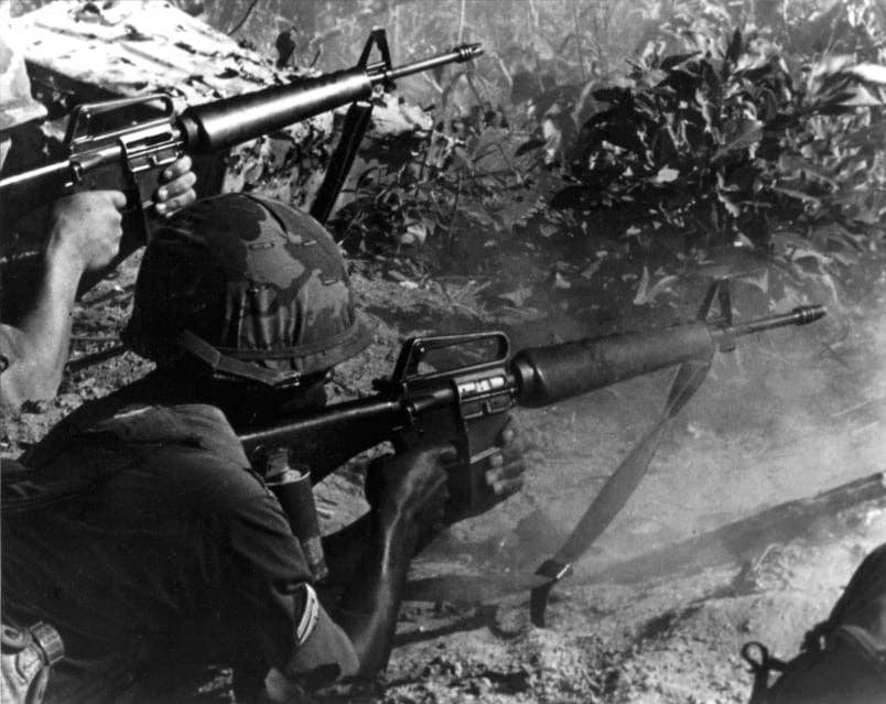 M16 in a firefight