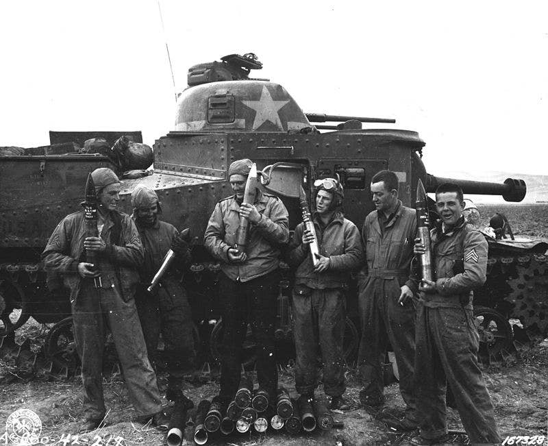 <em>The M3 tank was used by the 1st Armored Division during Operation Torch (U.S. Army)</em>