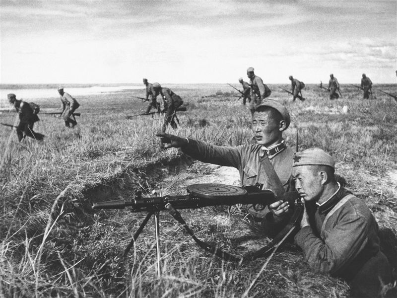 mongolian troops at Khalkin Gol battle