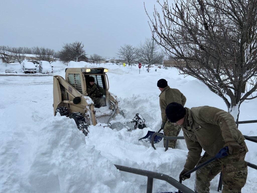 New York National Guard rescue and clear snow