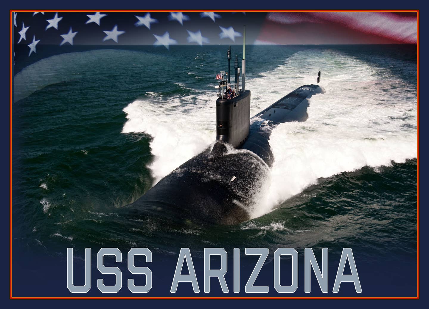 uss arizona submarine illustration