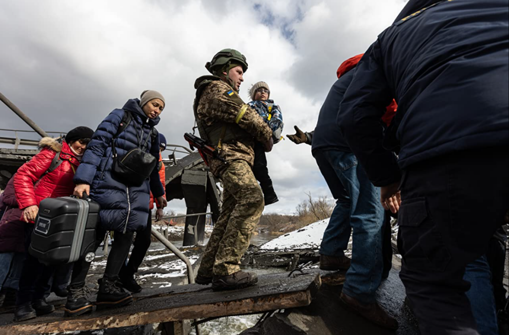 freedom on fire ukraine refugees being evacuated