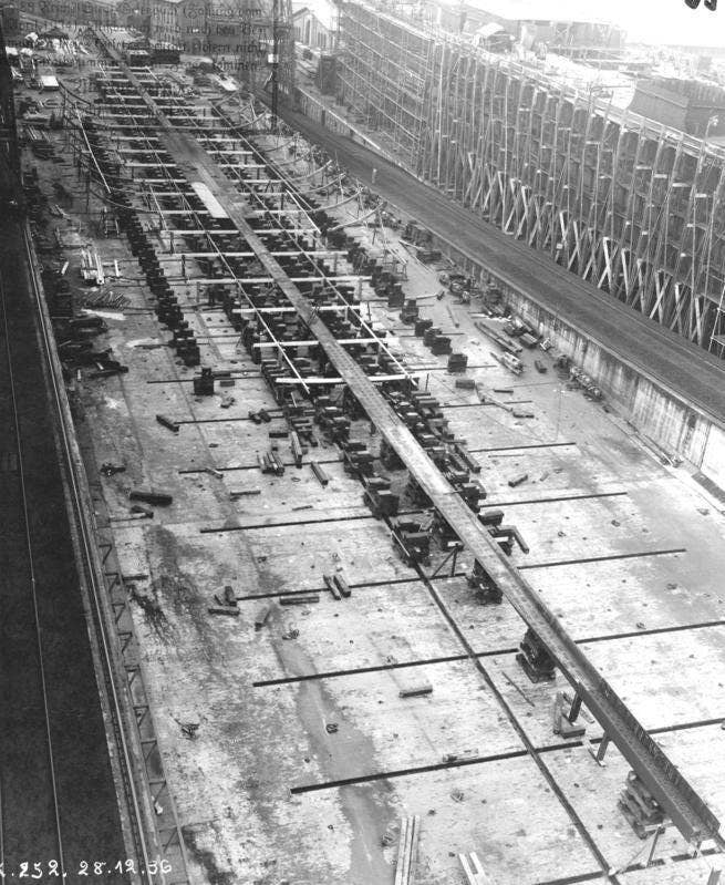 keel of graf zeppelin nazi aircraft carrier