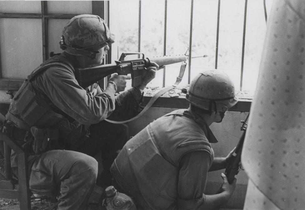 U.S. Marines fighting at Hue City.